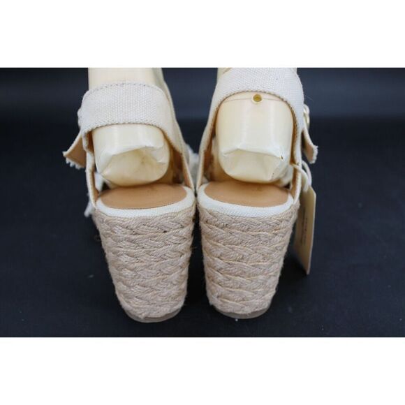 Tommy Bahama Sandals Womens 9 M Savina Wedge Espadrille Cream Ankle Strap - Picture 8 of 11